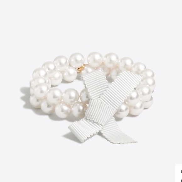J. Crew Other - NWT J.Crew Crewcuts Pearl Bracelet Ivory E3334 bow